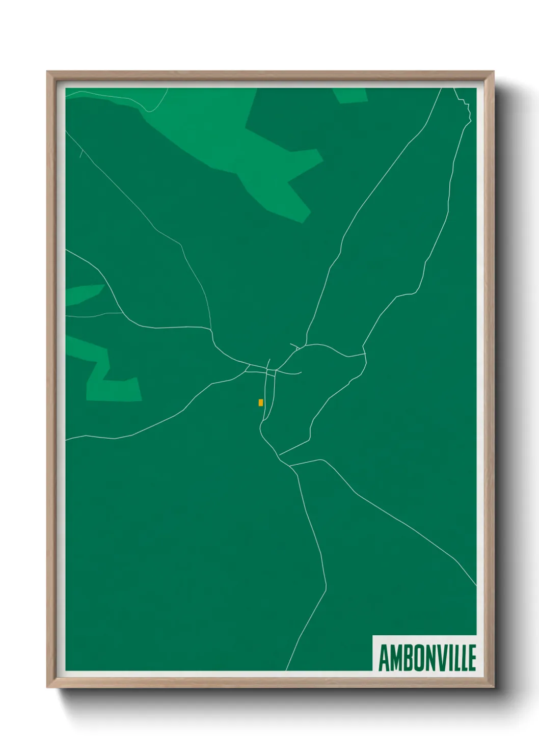 Une affiche de carte sur Ambonville