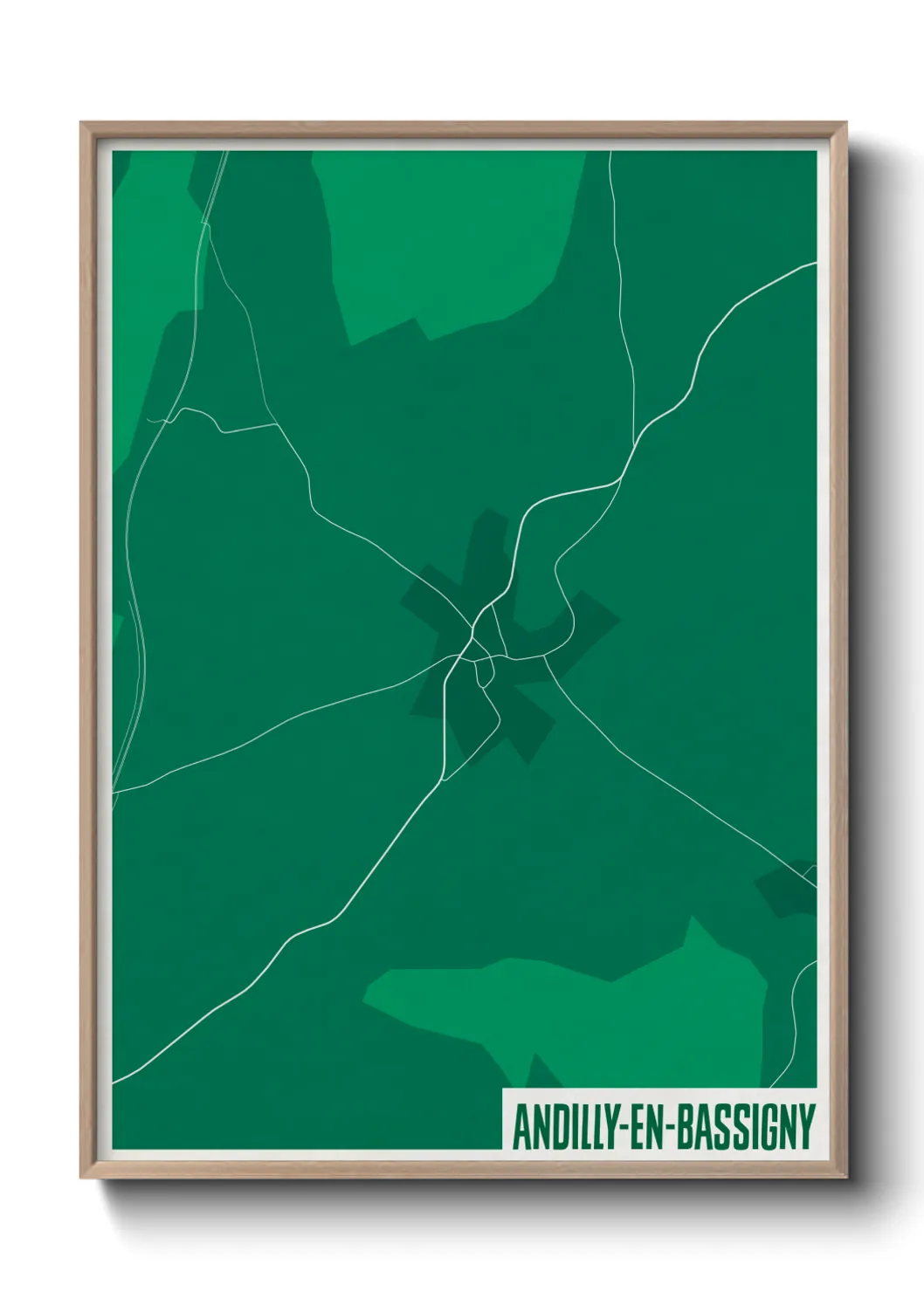 Une affiche de carte sur Andilly-en-Bassigny