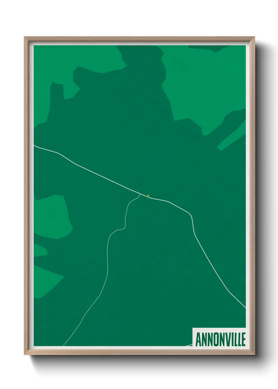 Une affiche de carte sur Annonville