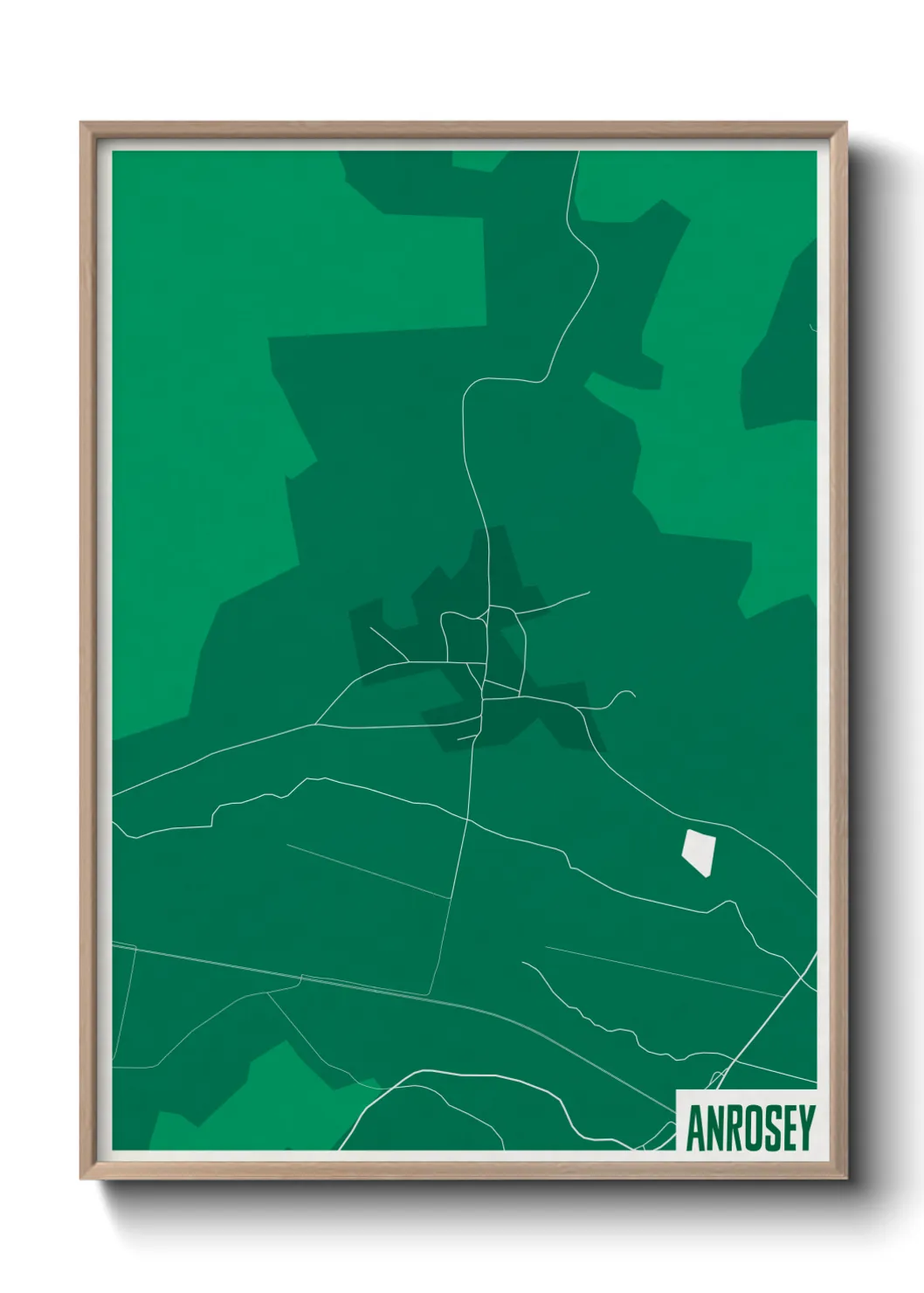 Une affiche de carte sur Anrosey