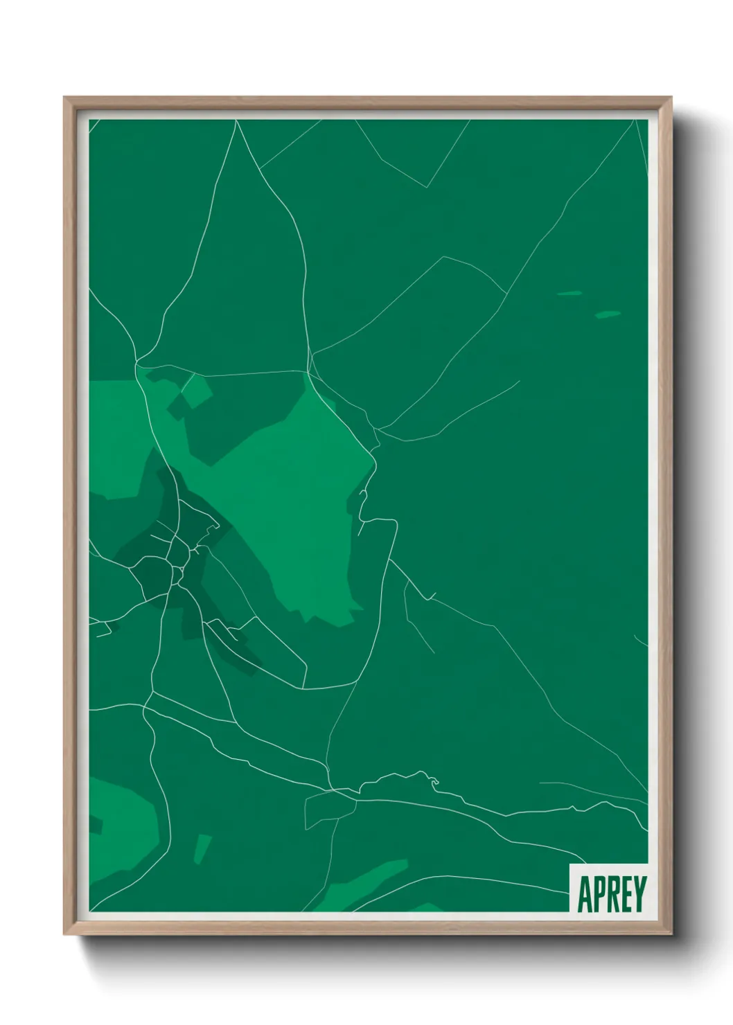 Une affiche de carte sur Aprey