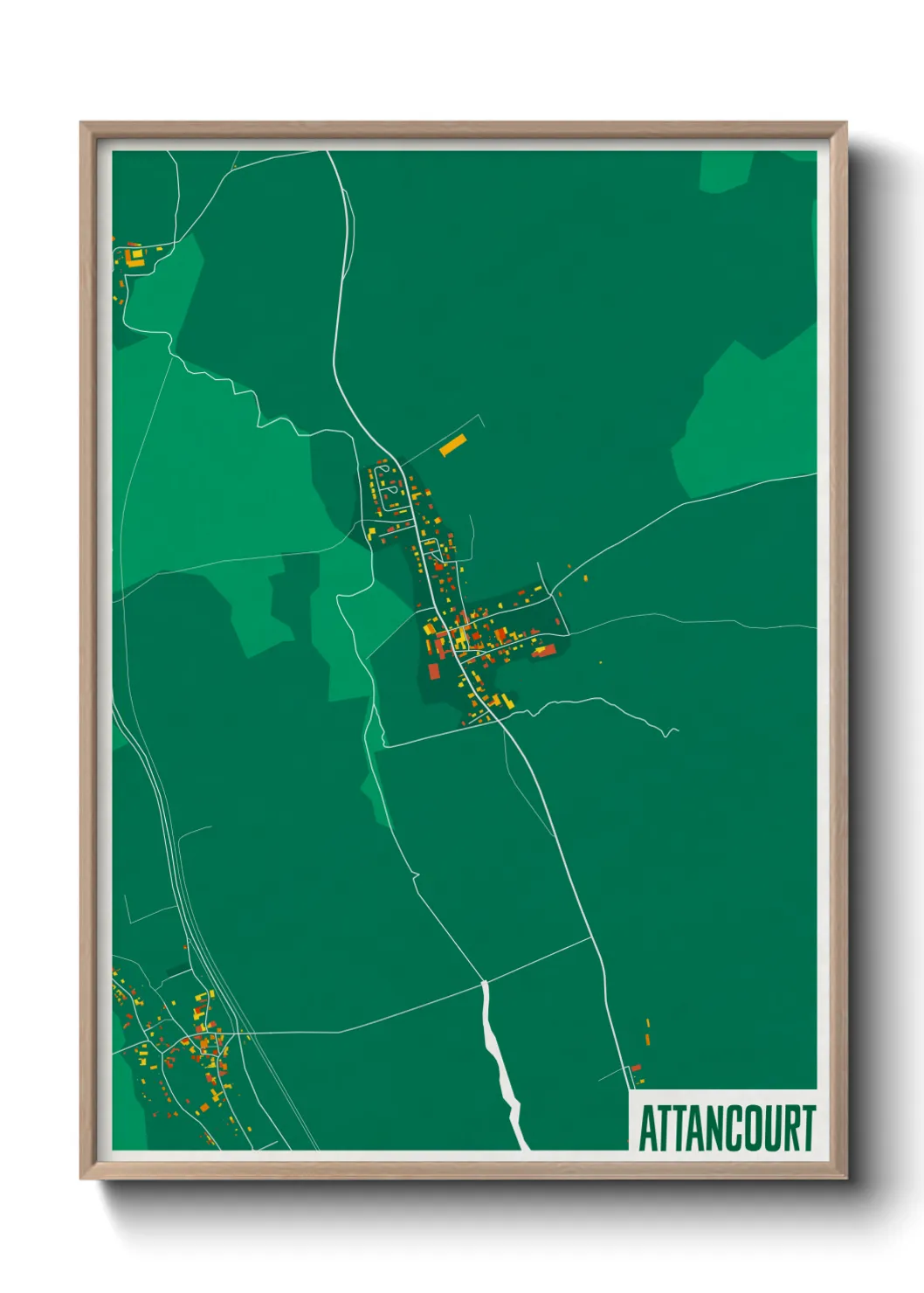 Une affiche de carte sur Attancourt