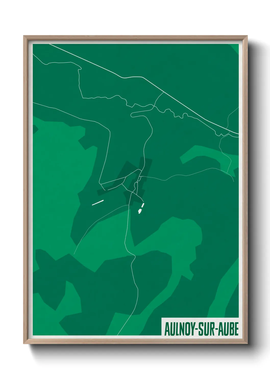 Une affiche de carte sur Aulnoy-sur-Aube