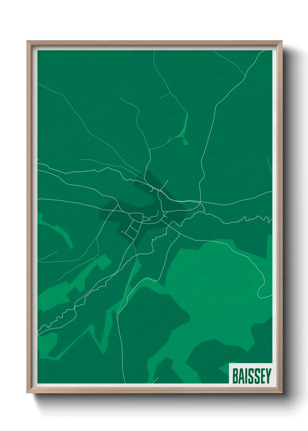 Une affiche de carte sur Baissey