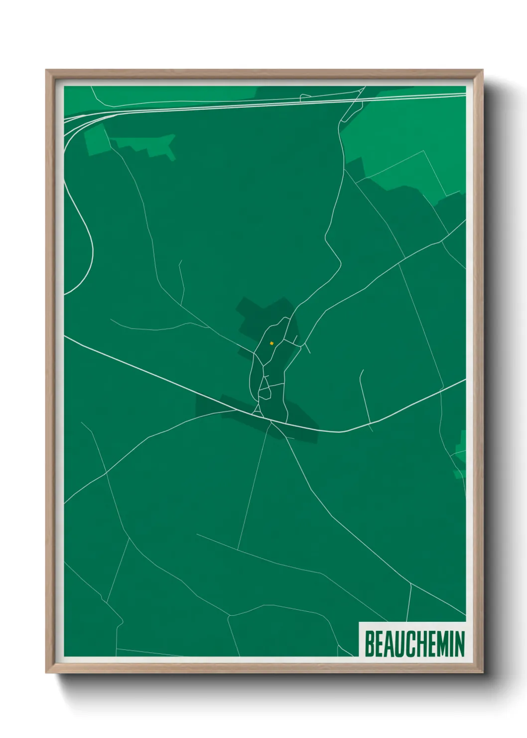 Une affiche de carte sur Beauchemin