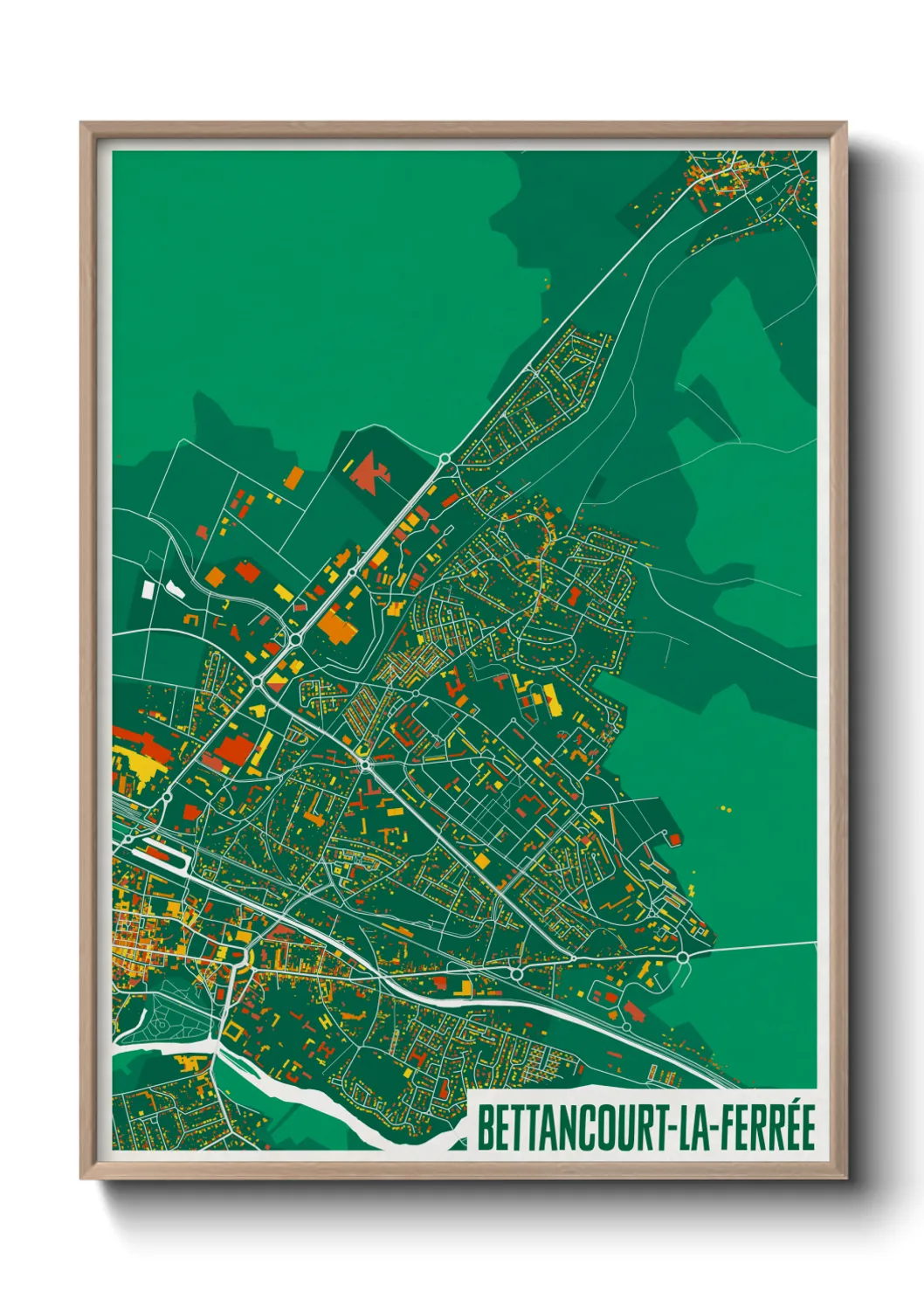 Une affiche de carte sur Bettancourt-la-Ferrée