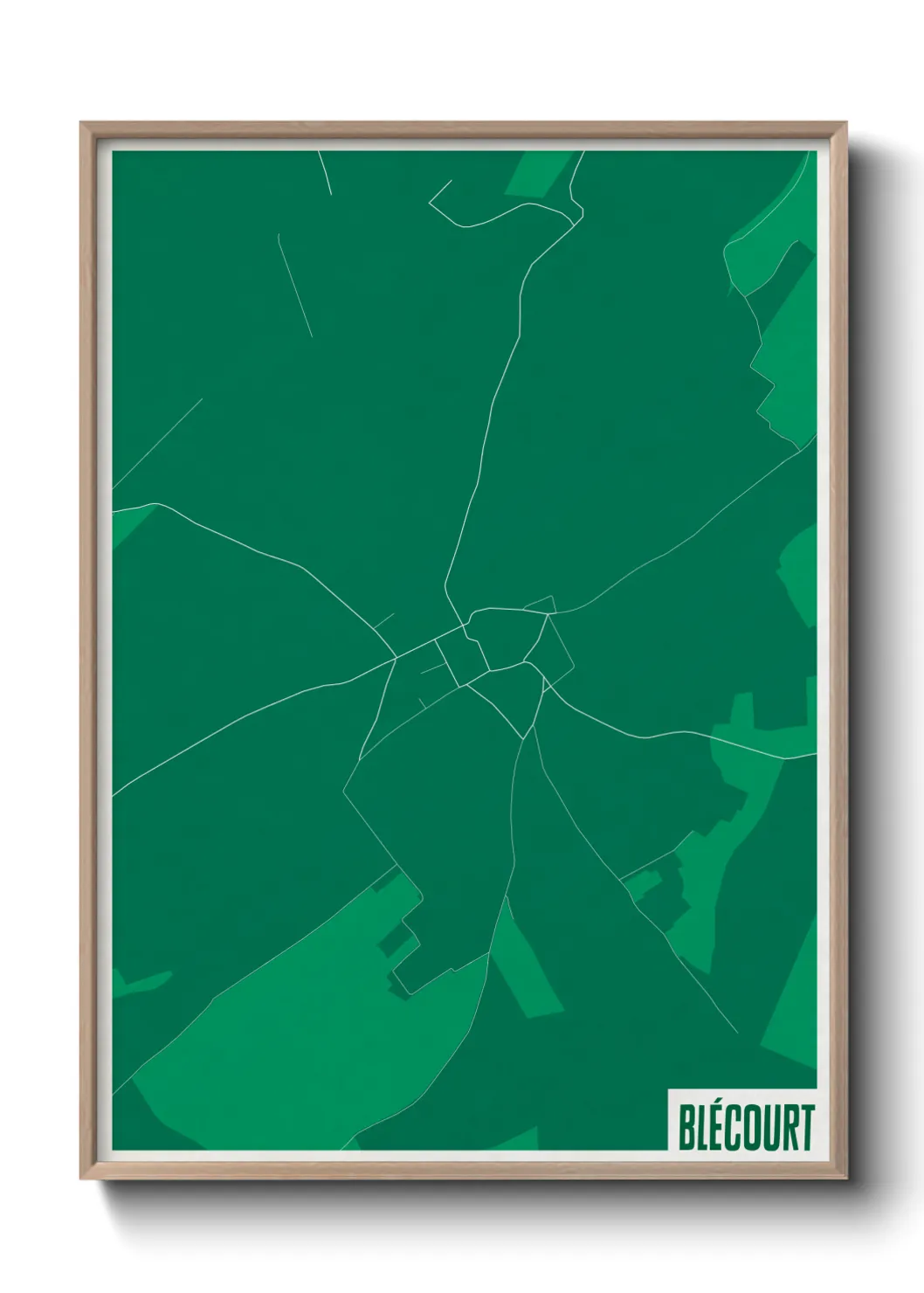 Une affiche de carte sur Blécourt