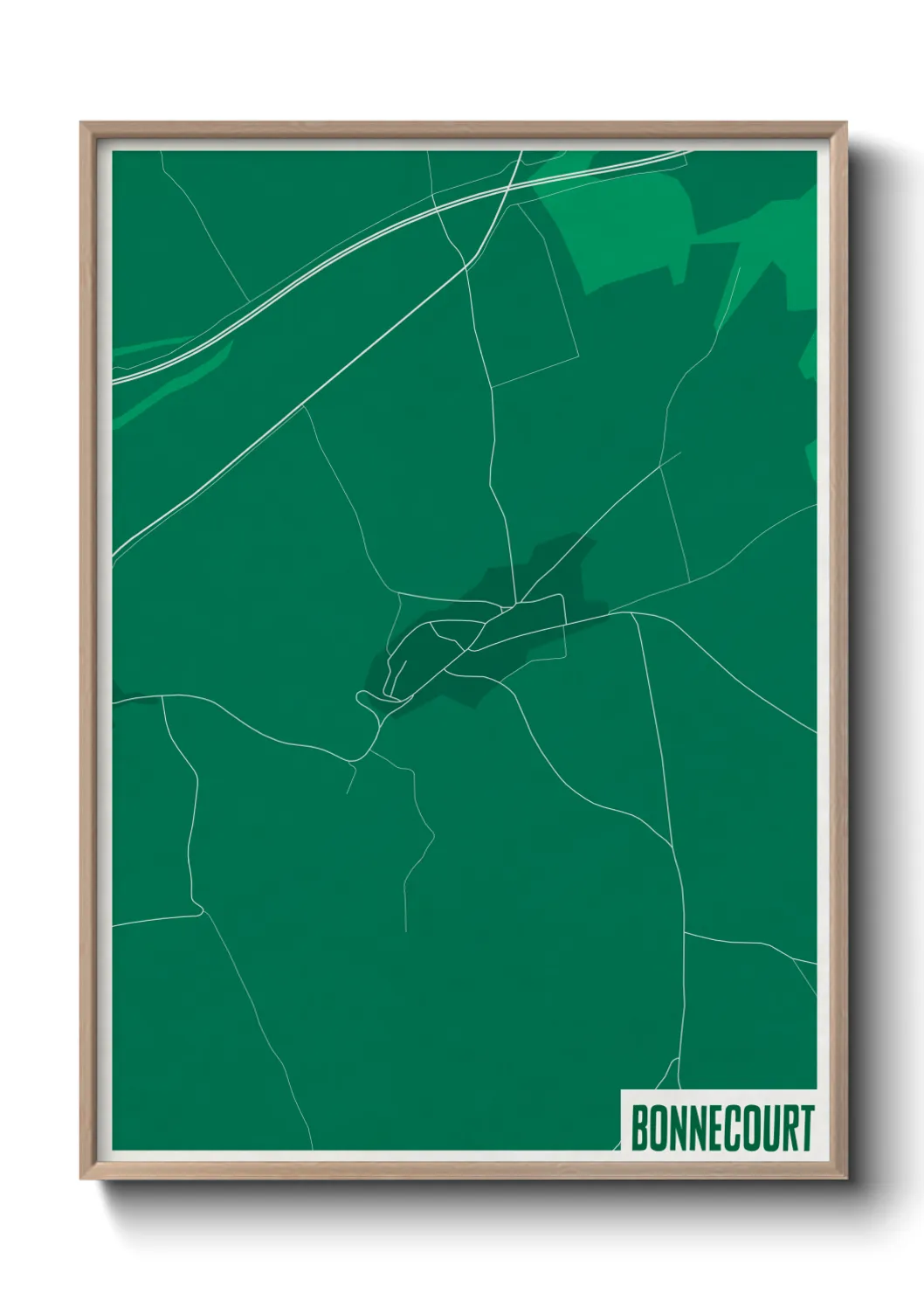 Une affiche de carte sur Bonnecourt