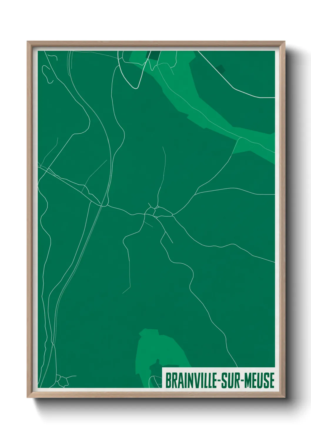 Une affiche de carte sur Brainville-sur-Meuse