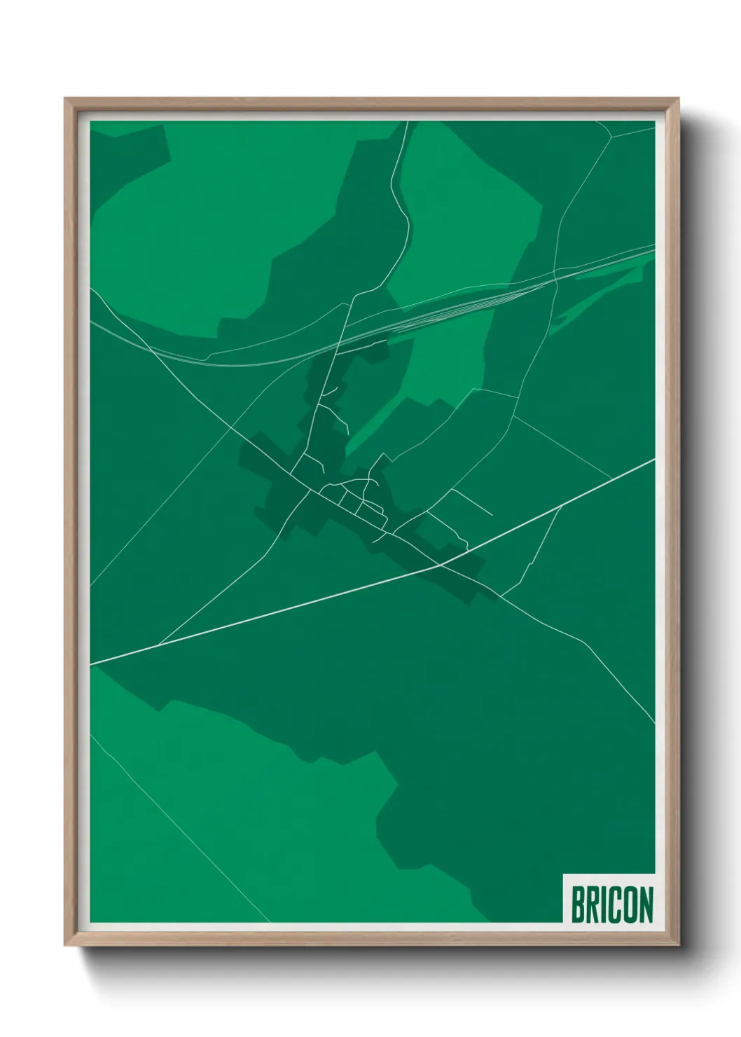 Une affiche de carte sur Bricon