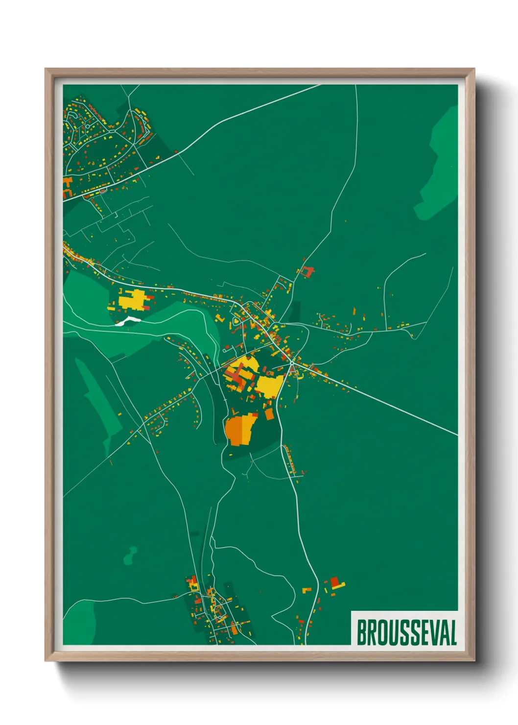 Une affiche de carte sur Brousseval