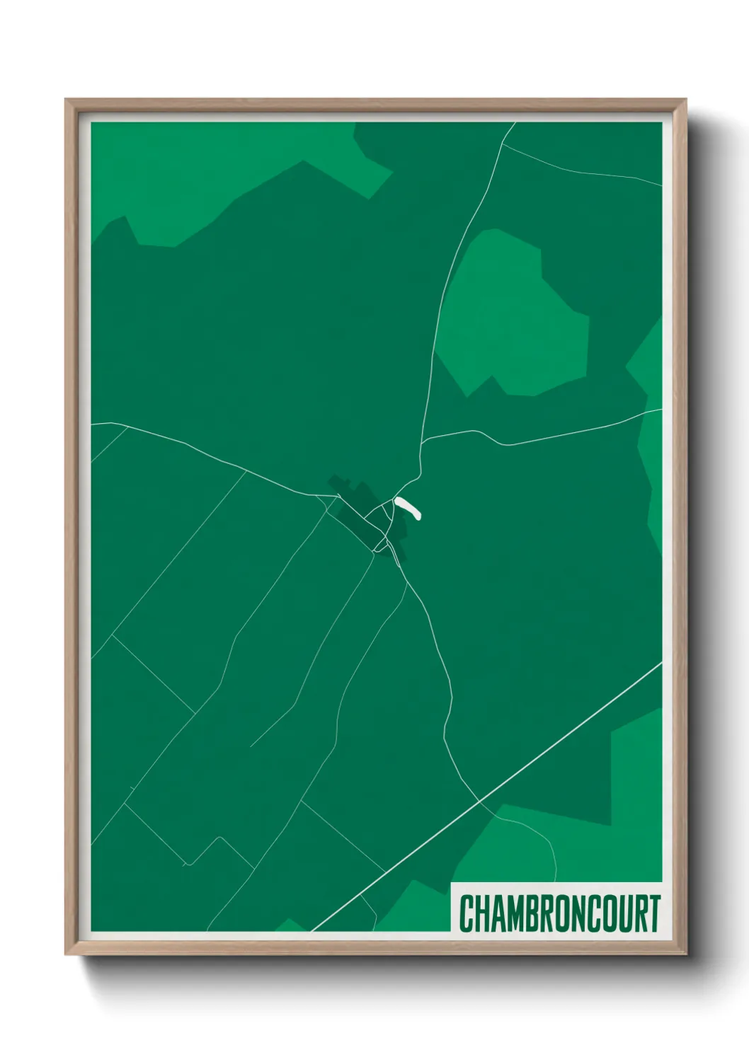 Une affiche de carte sur Chambroncourt