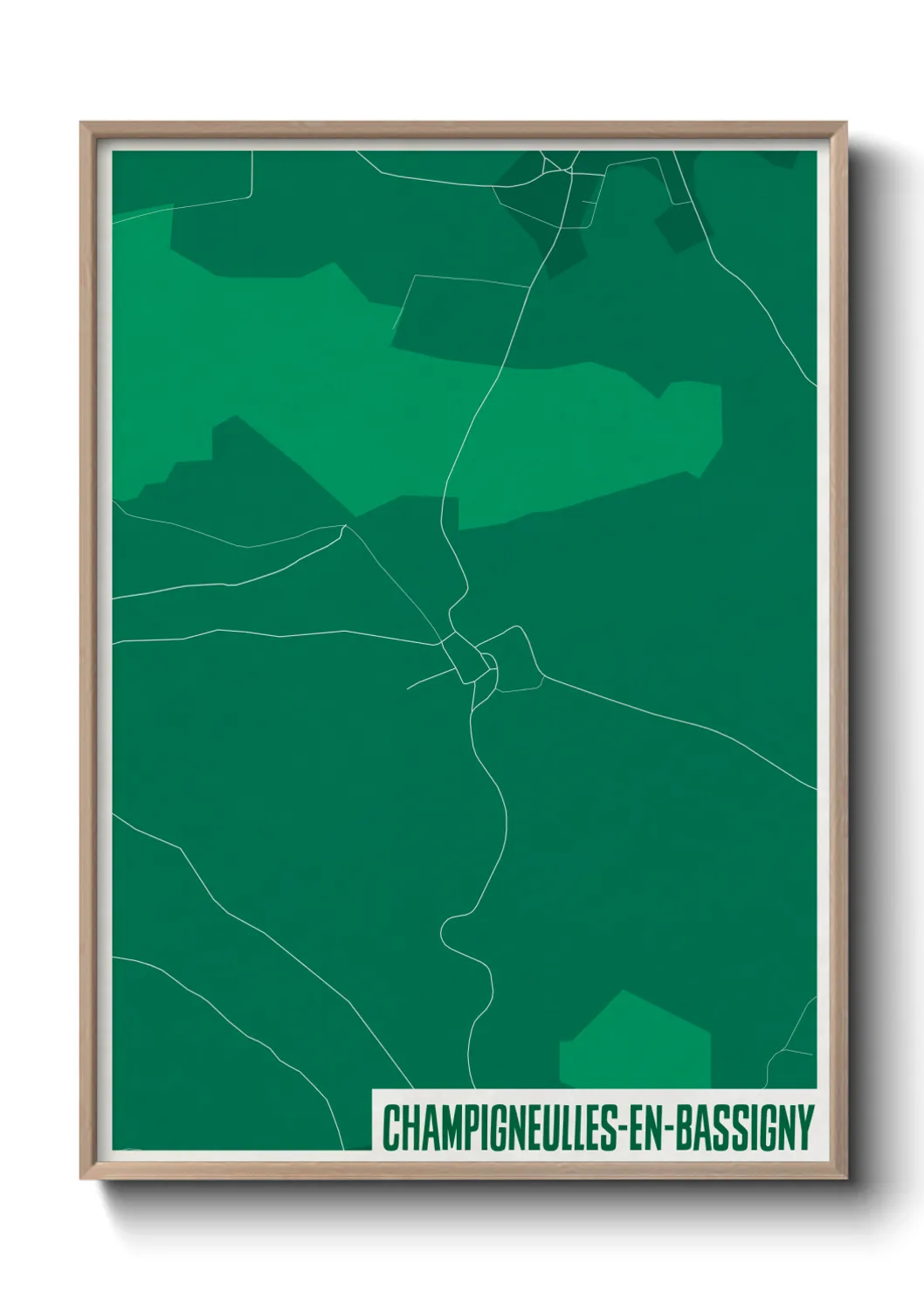 Une affiche de carte sur Champigneulles-en-Bassigny