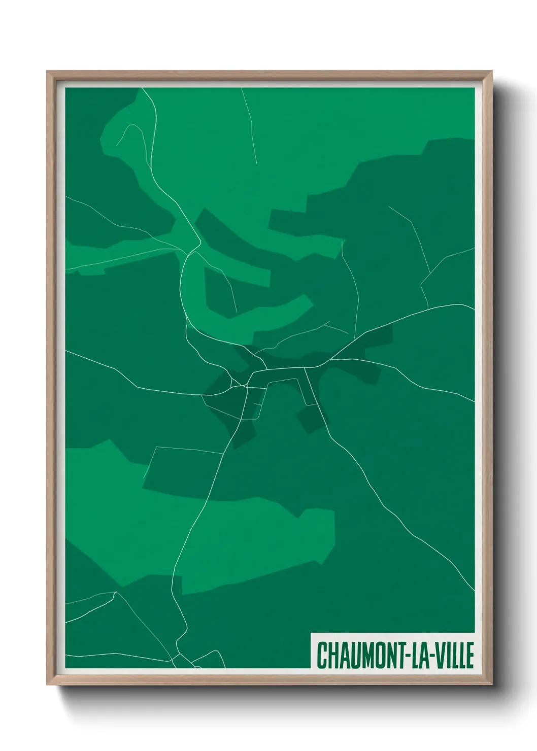 Une affiche de carte sur Chaumont-la-Ville