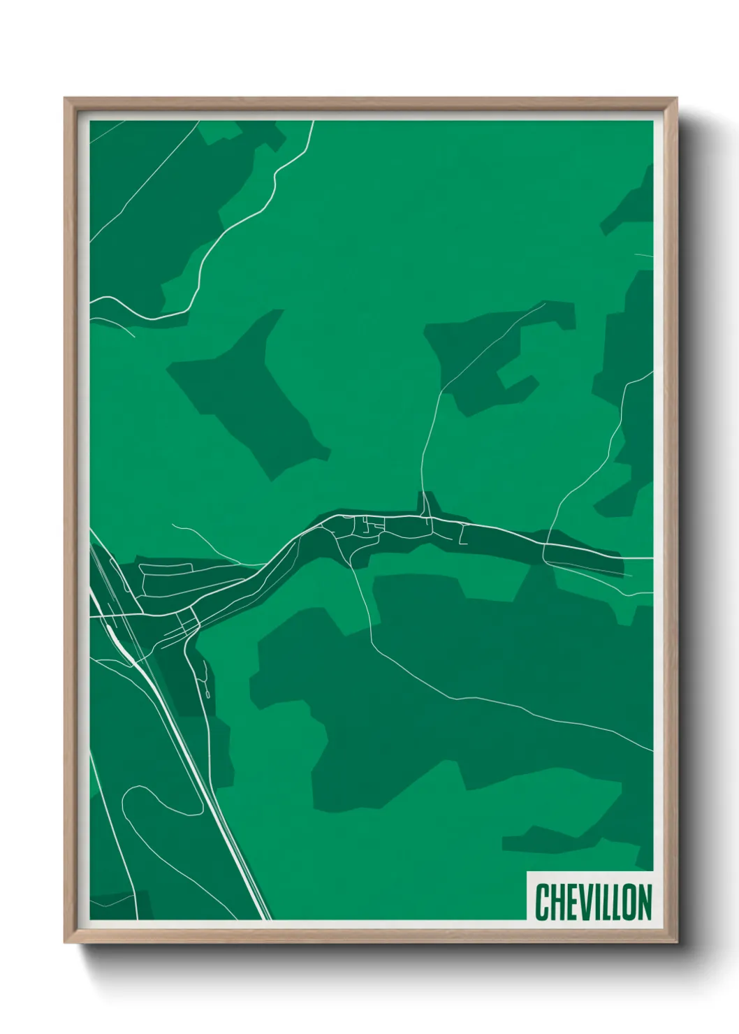 Une affiche de carte sur Chevillon