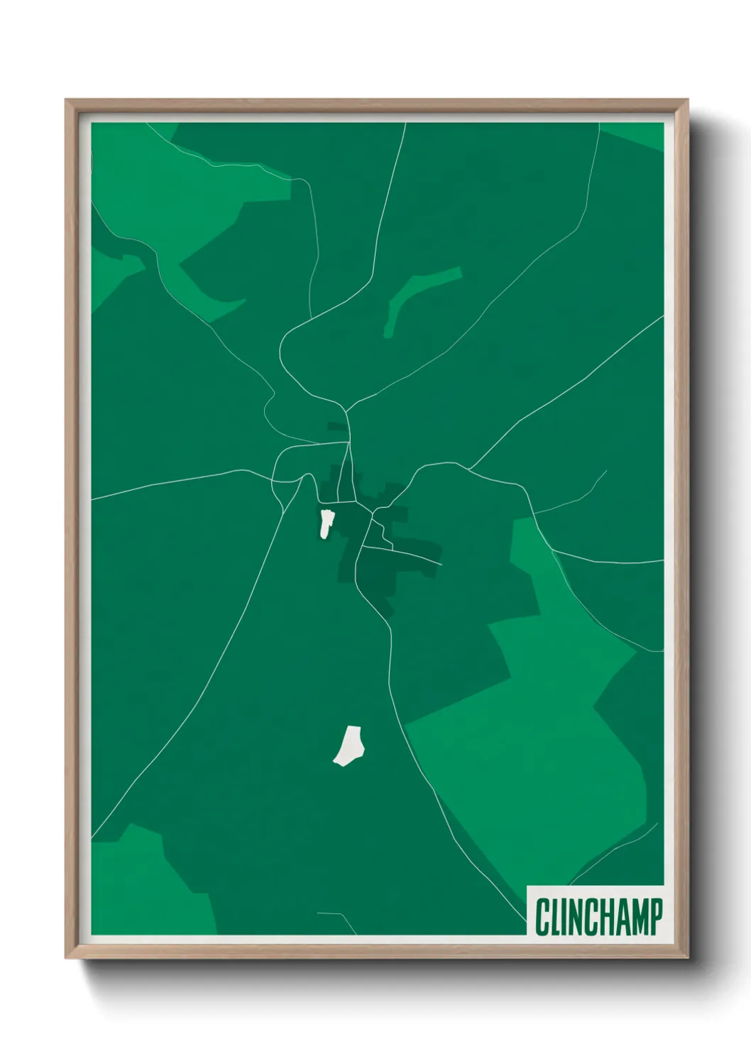 Une affiche de carte sur Clinchamp