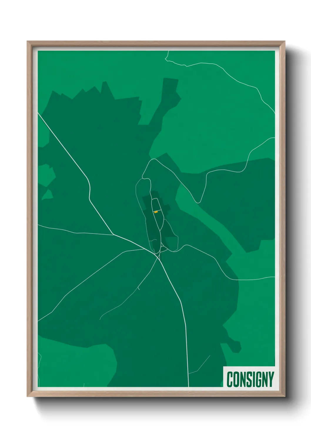 Une affiche de carte sur Consigny