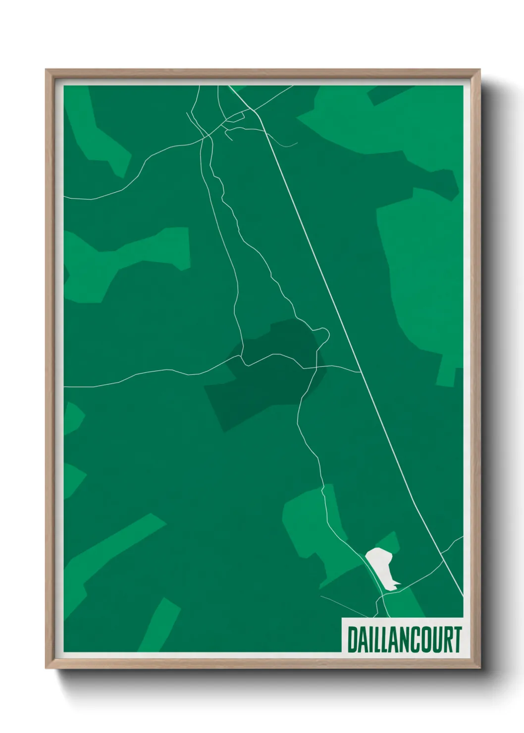 Une affiche de carte sur Daillancourt