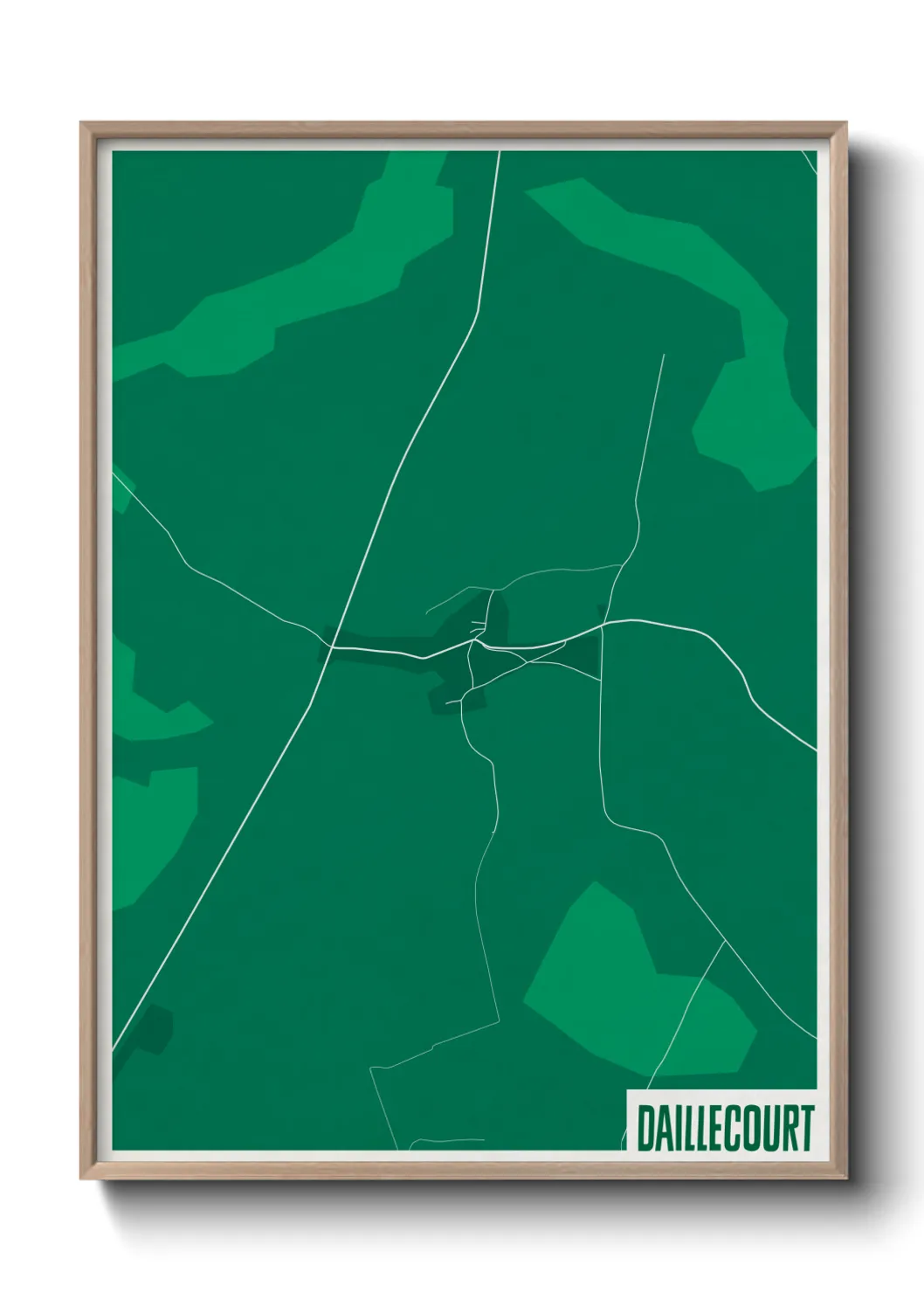 Une affiche de carte sur Daillecourt