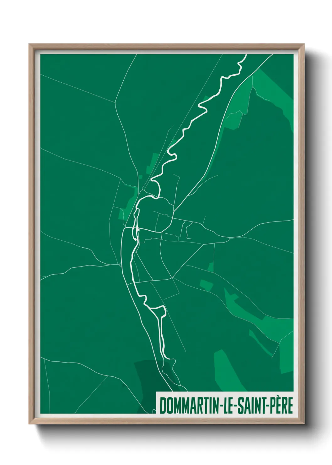 Une affiche de carte sur Dommartin-le-Saint-Père