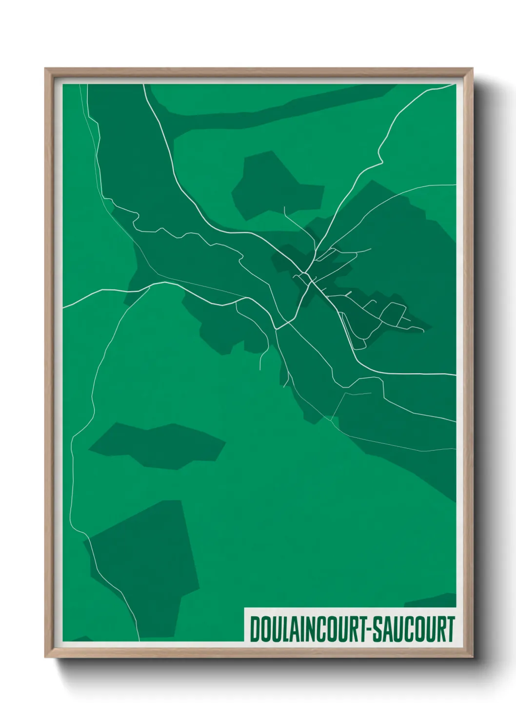 Un poster carteDoulaincourt-Saucourt