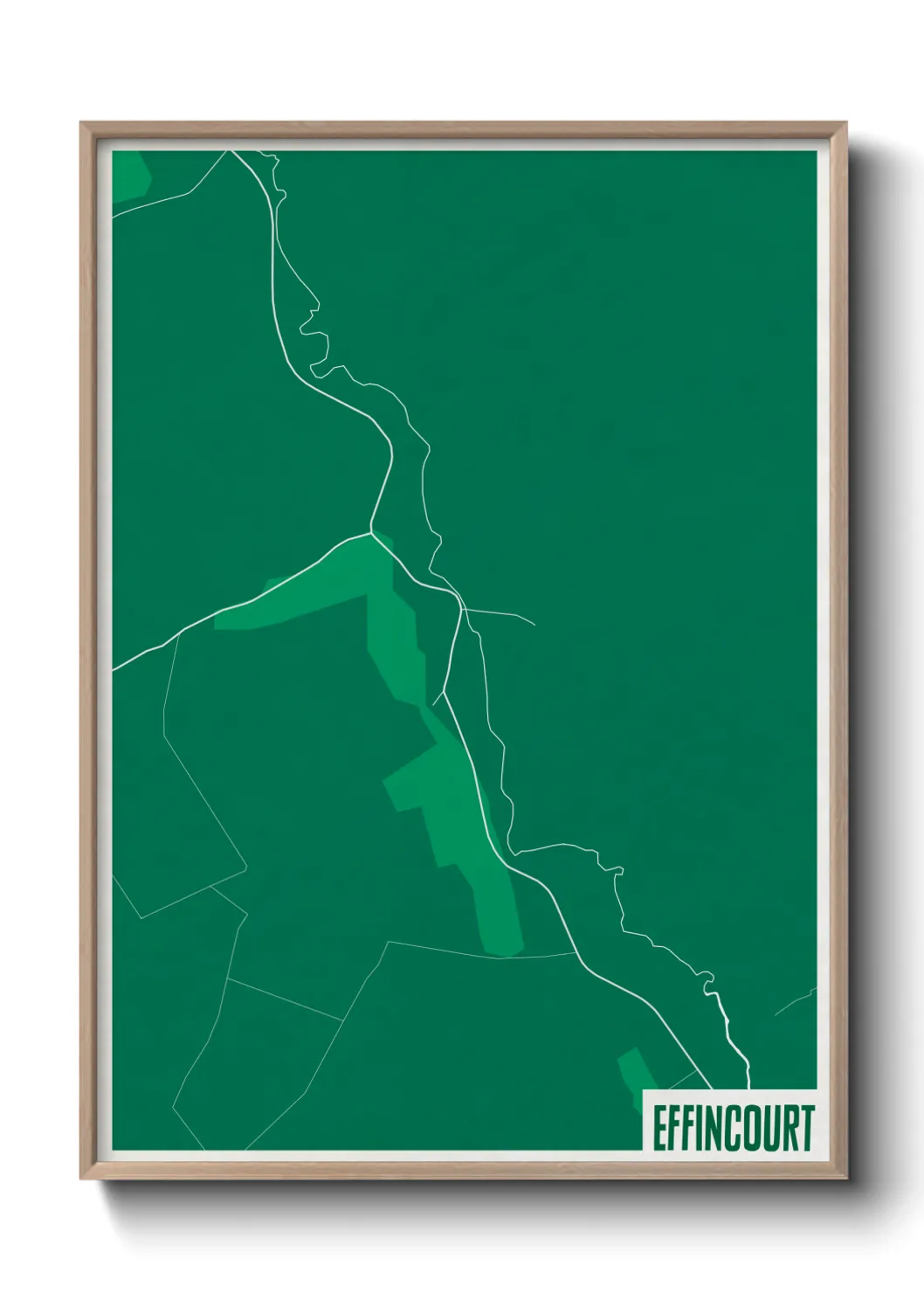 Une affiche de carte sur Effincourt