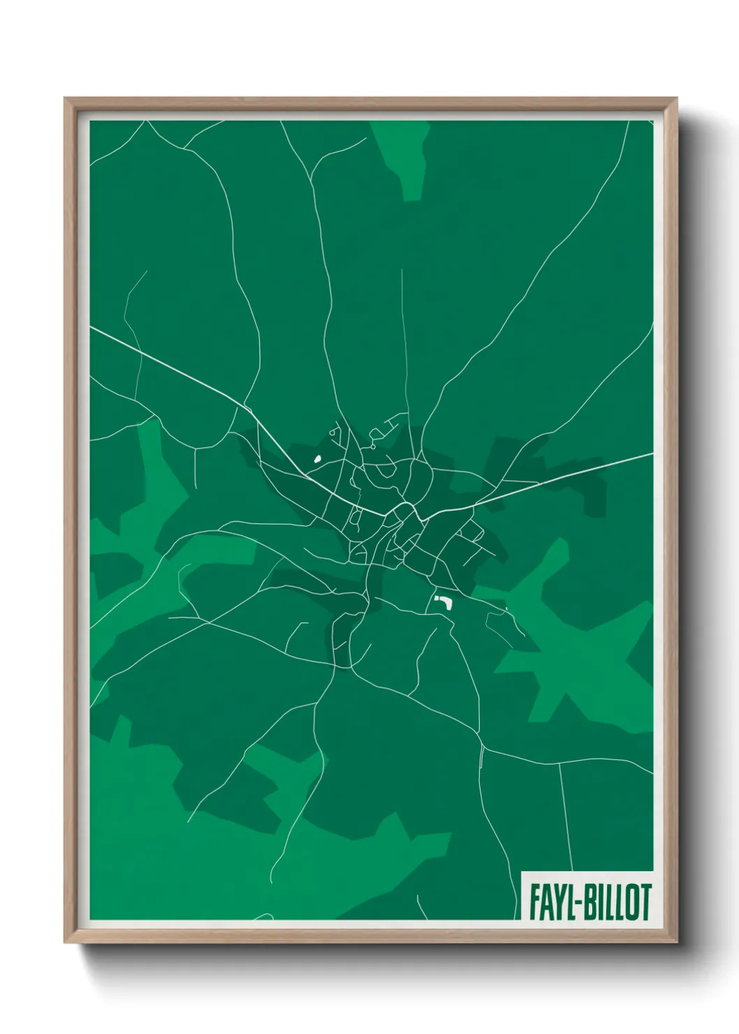 Une affiche de carte sur Fayl-Billot