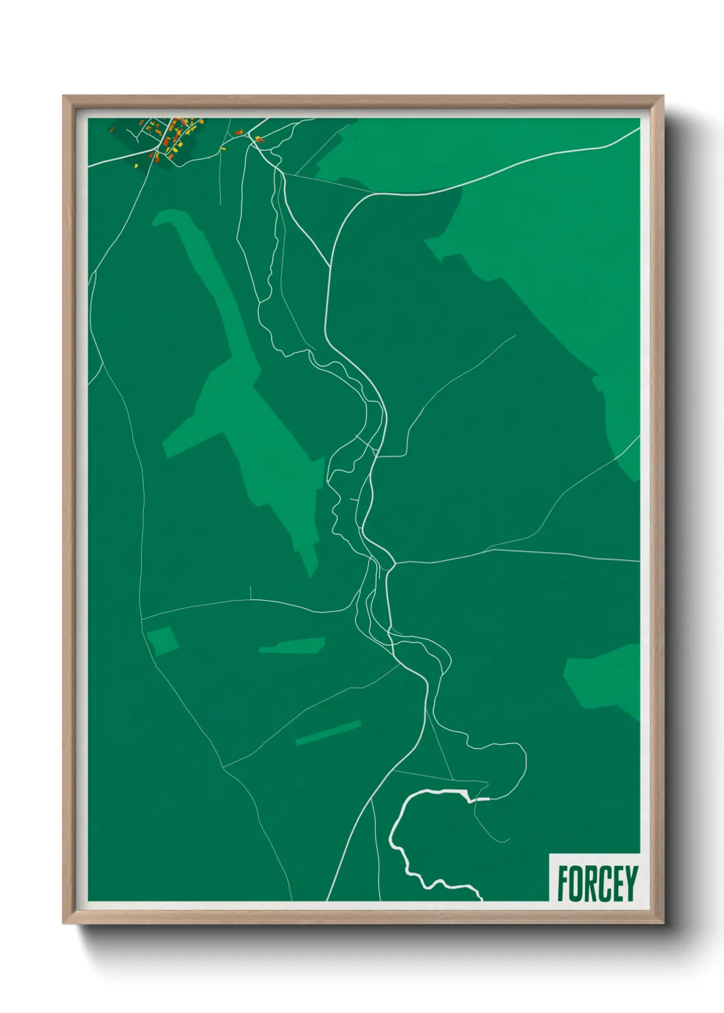 Une affiche de carte sur Forcey