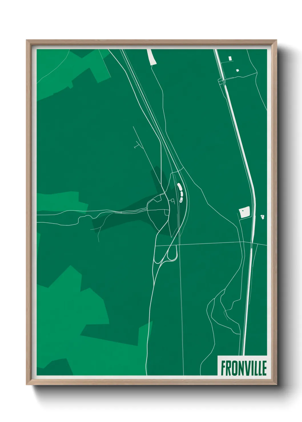 Une affiche de carte sur Fronville