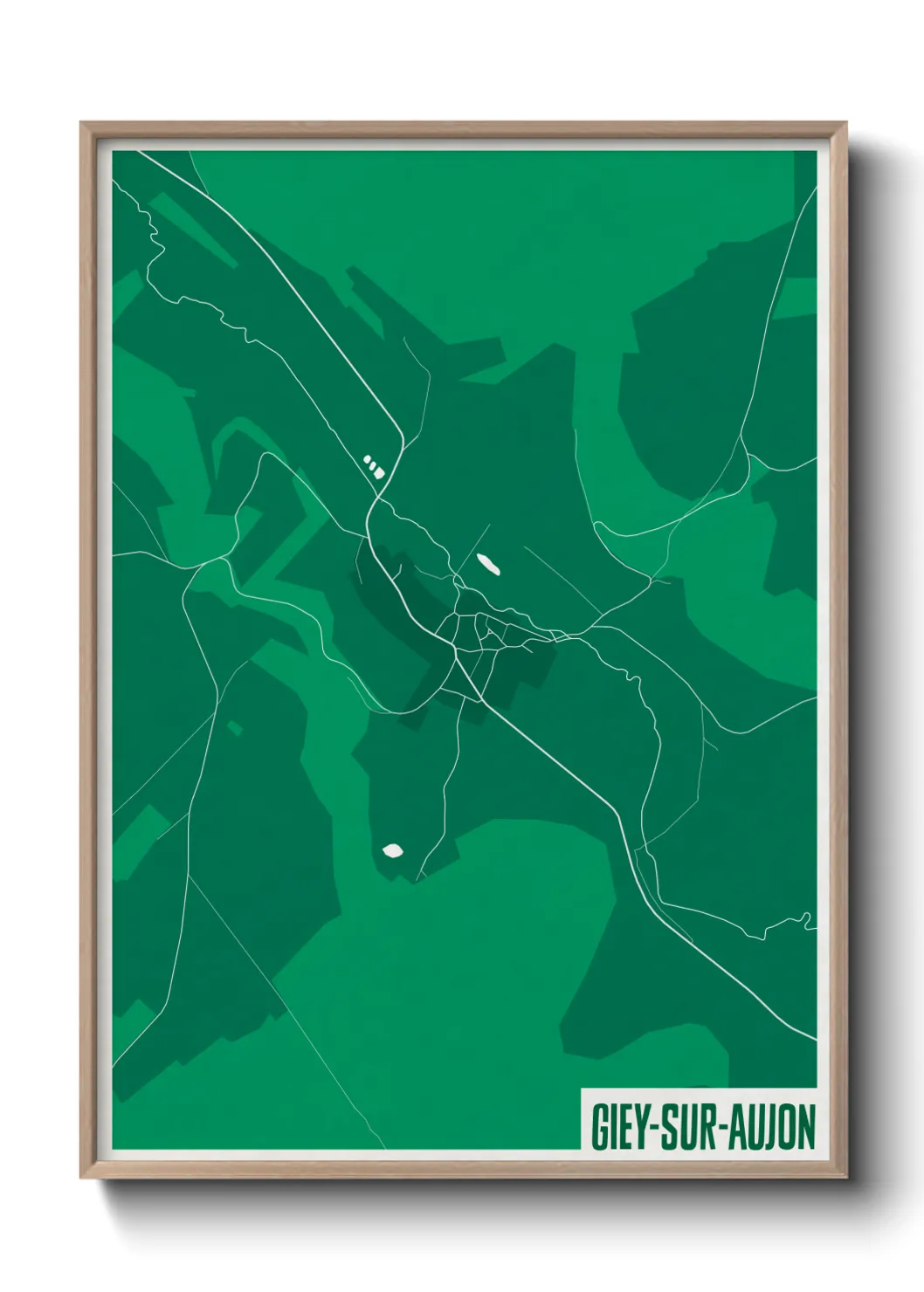 Une affiche de carte sur Giey-sur-Aujon