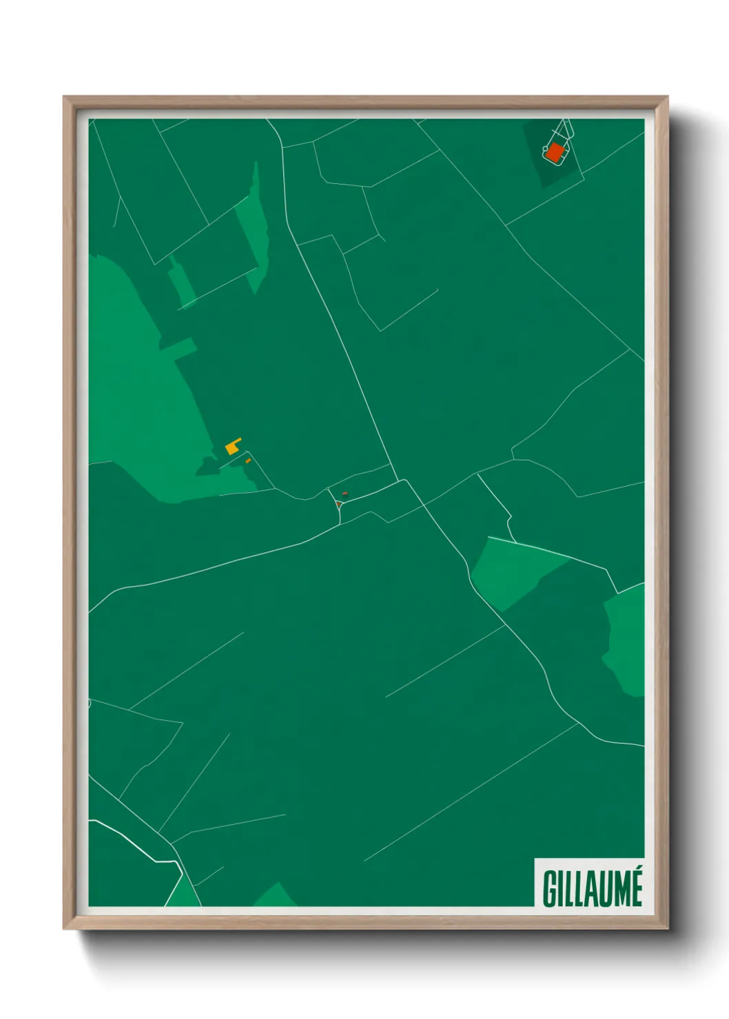 Une affiche de carte sur Gillaumé