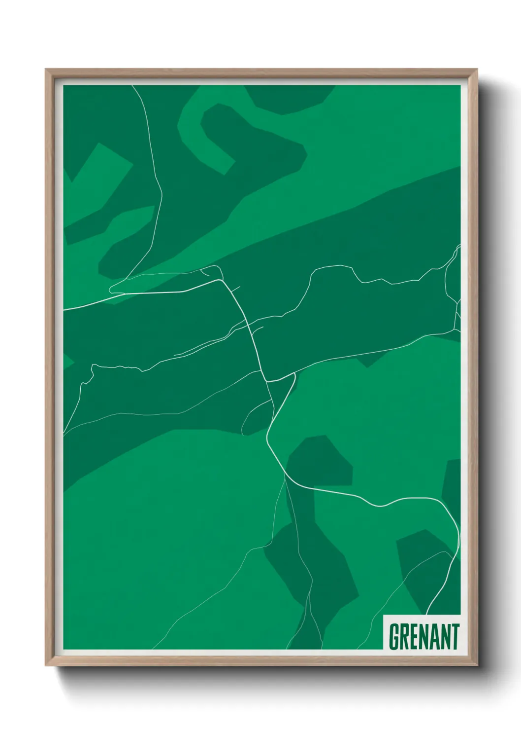 Une affiche de carte sur Grenant