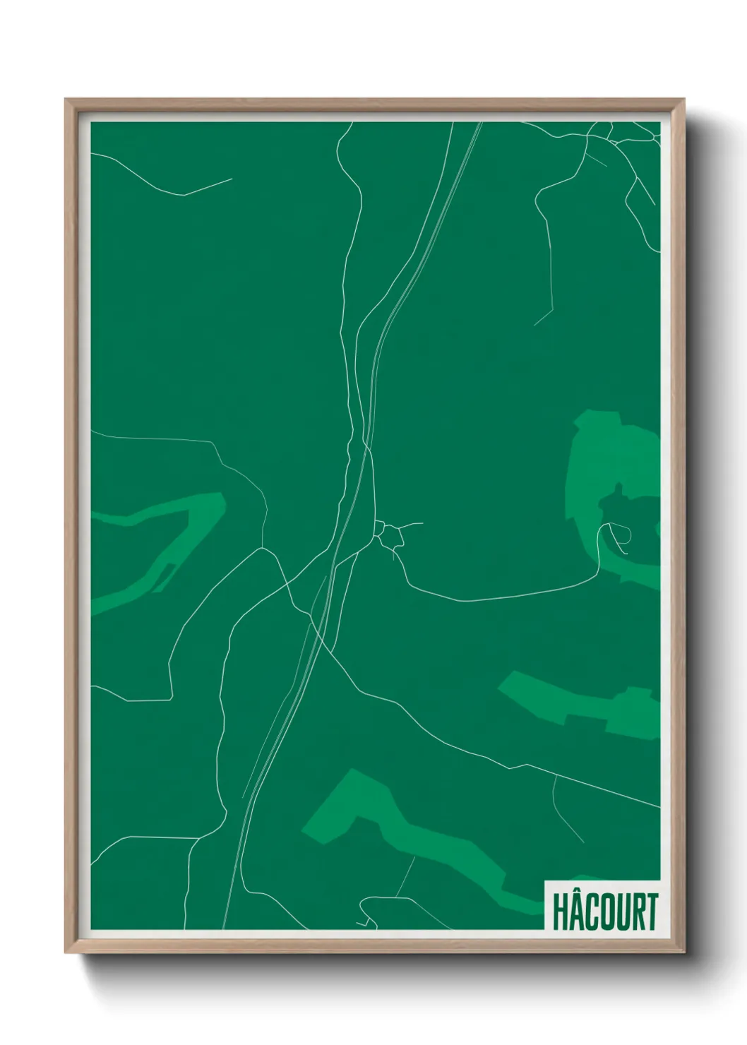 Une affiche de carte sur Hâcourt