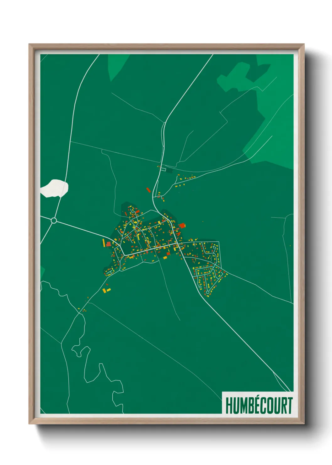 Une affiche de carte sur Humbécourt