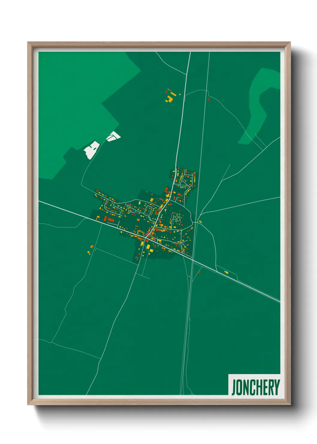 Une affiche de carte sur Jonchery