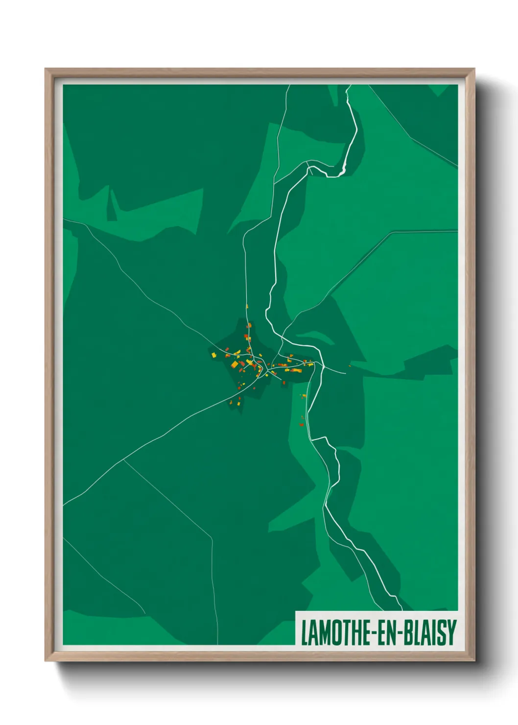Une affiche de carte sur Lamothe-en-Blaisy