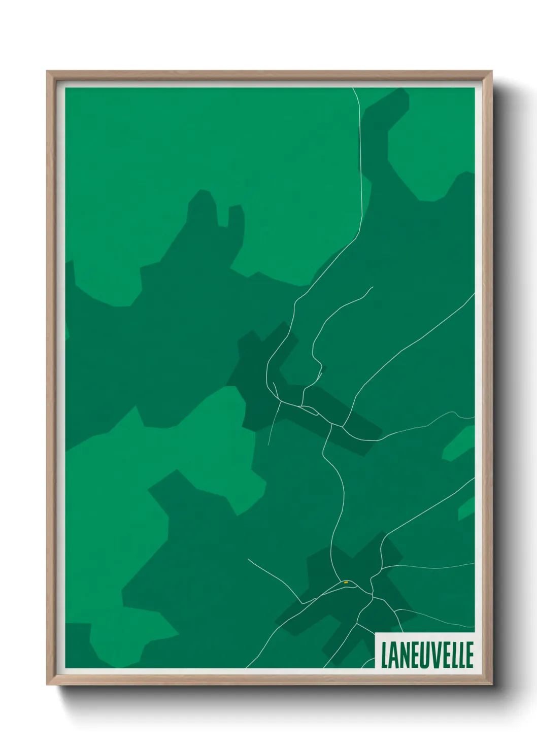 Une affiche de carte sur Laneuvelle