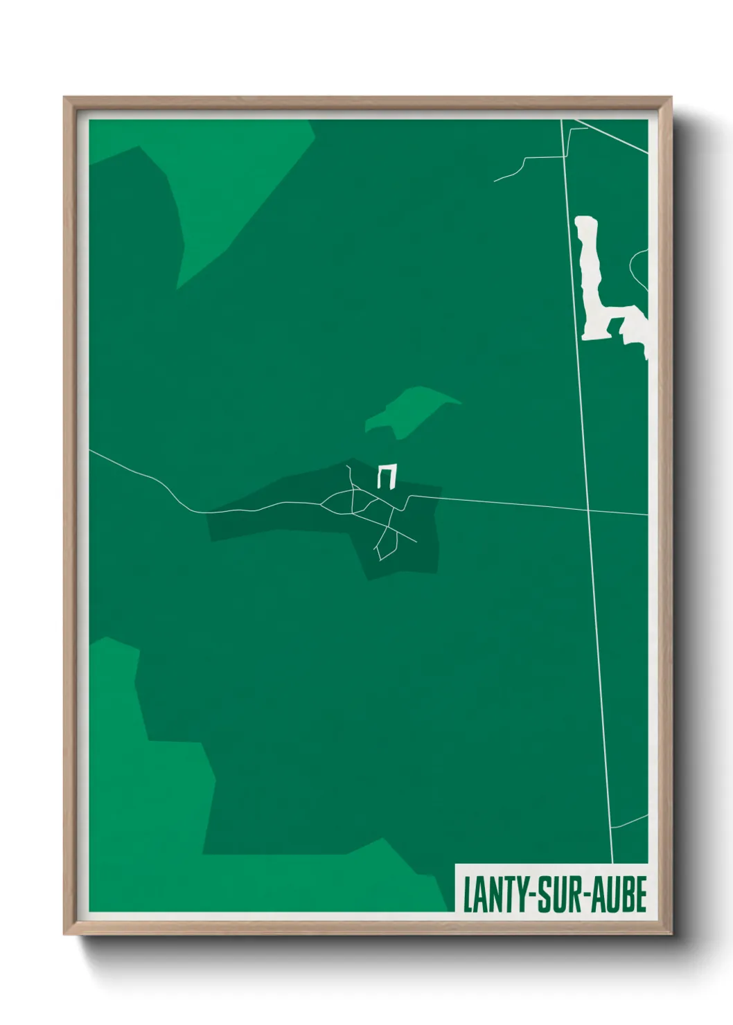 Une affiche de carte sur Lanty-sur-Aube