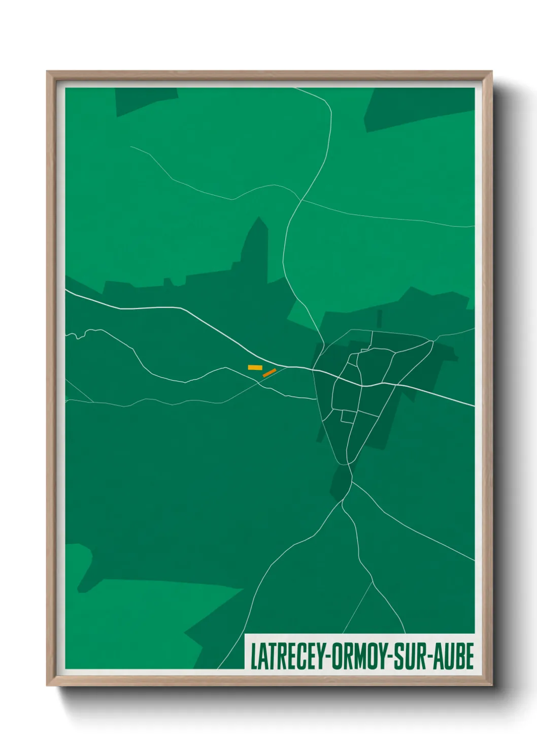 Une affiche de carte sur Latrecey-Ormoy-sur-Aube