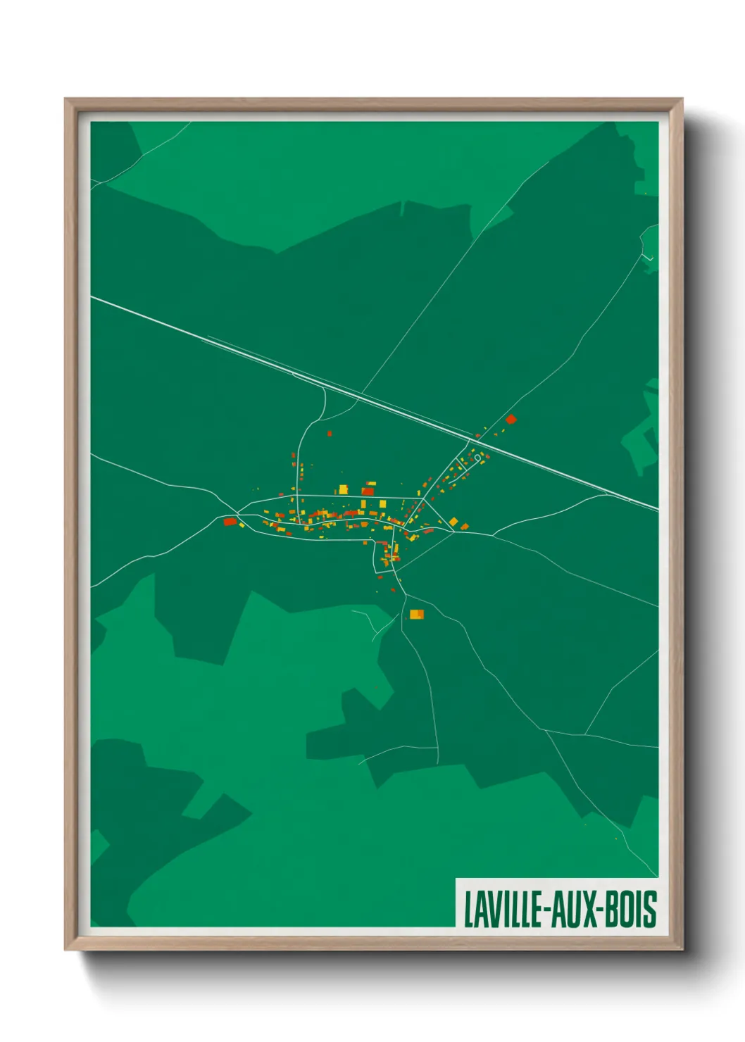 Une affiche de carte sur Laville-aux-Bois