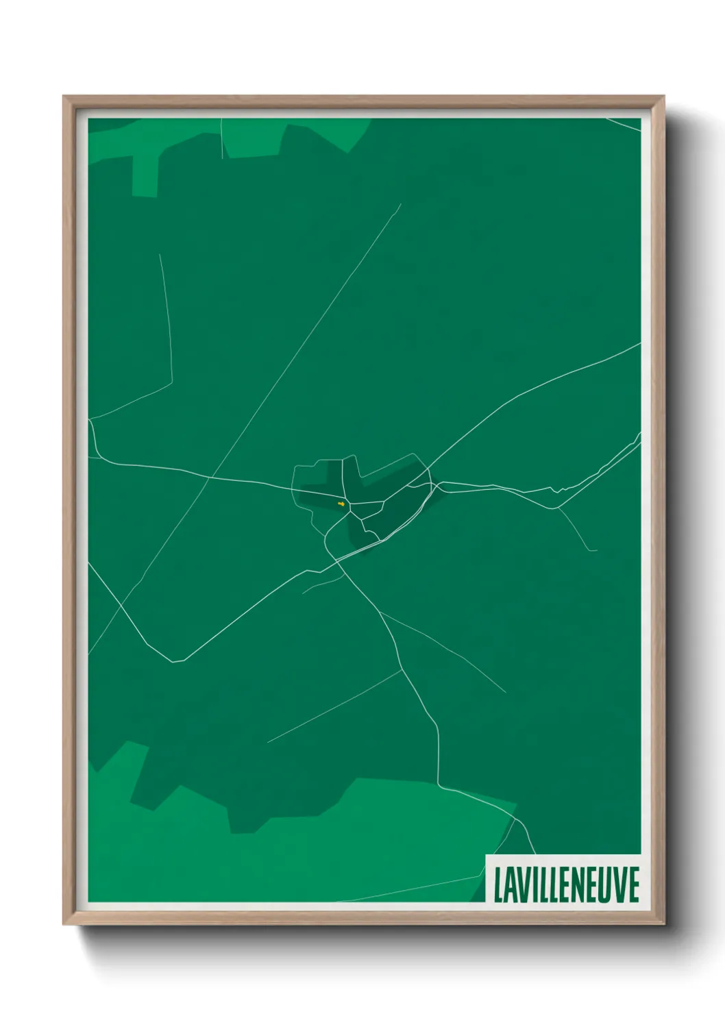 Une affiche de carte sur Lavilleneuve