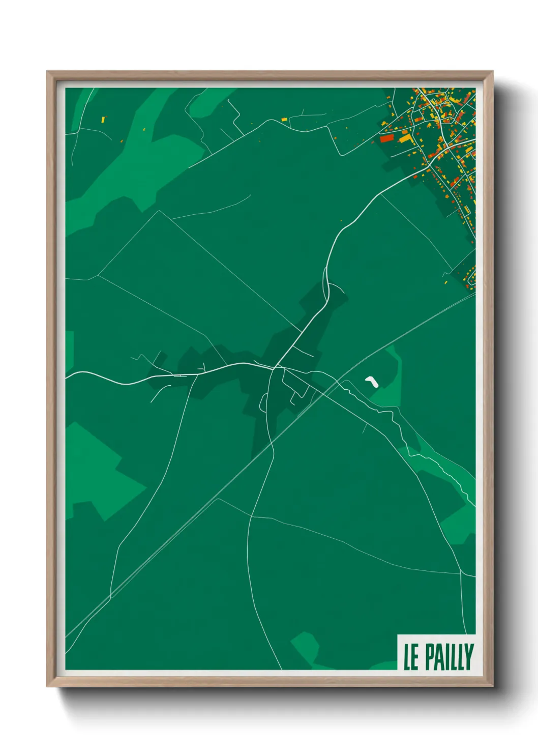Une affiche de carte sur Le Pailly