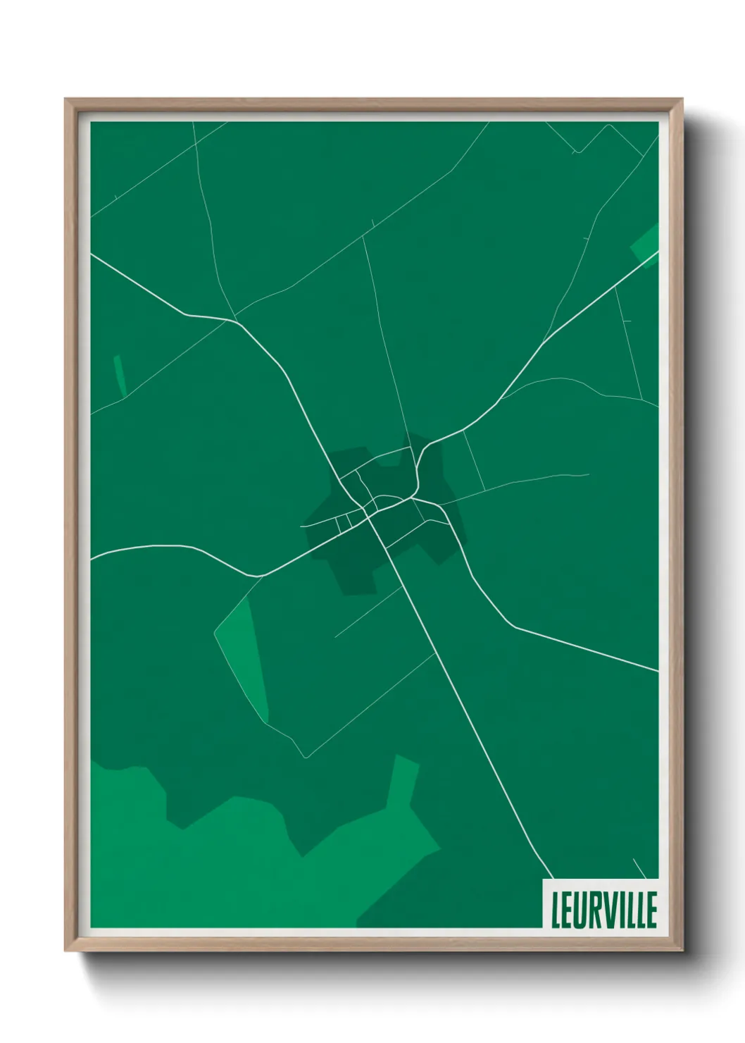 Une affiche de carte sur Leurville