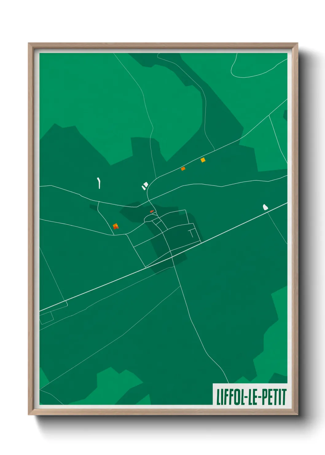 Une affiche de carte sur Liffol-le-Petit