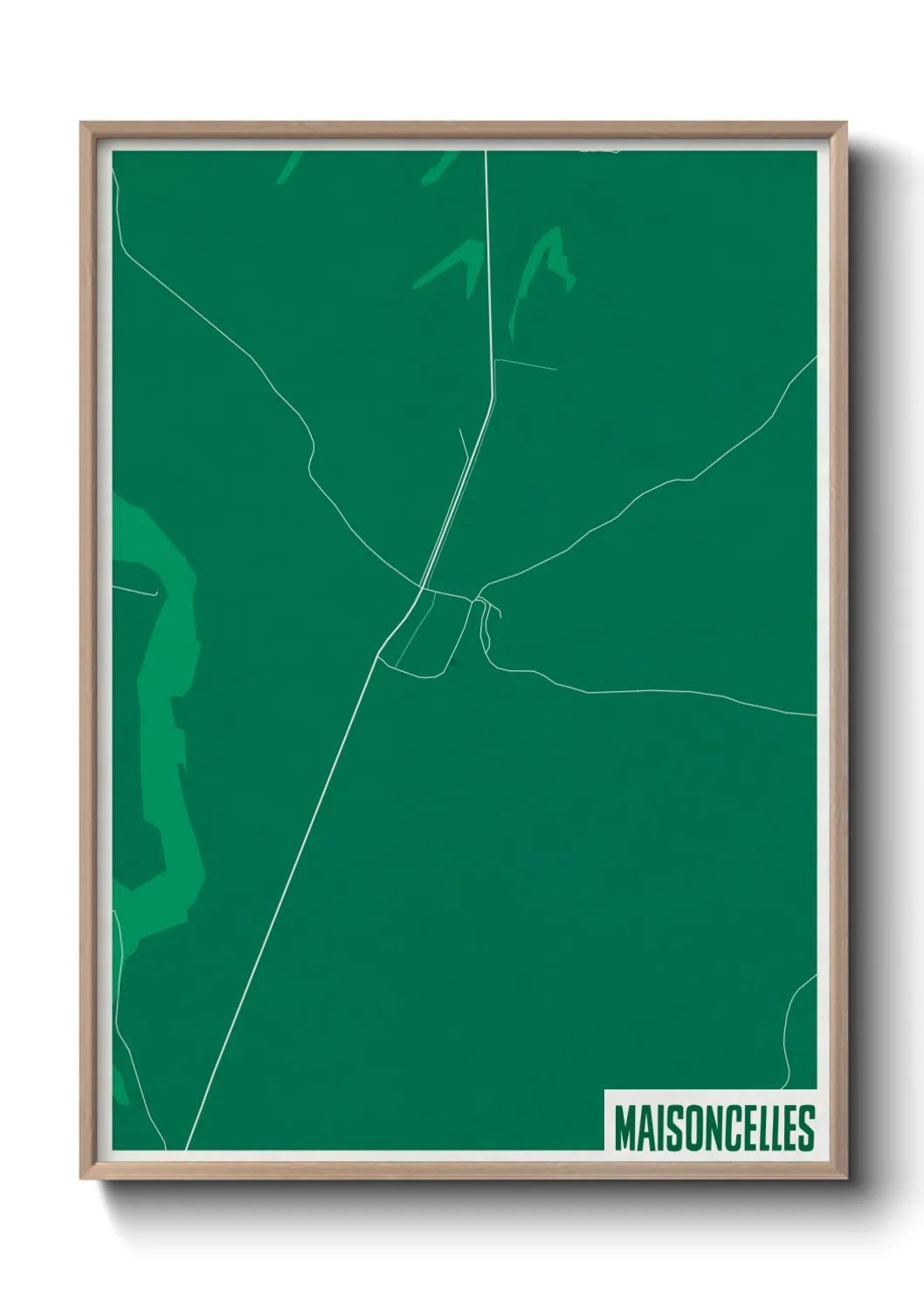 Une affiche de carte sur Maisoncelles