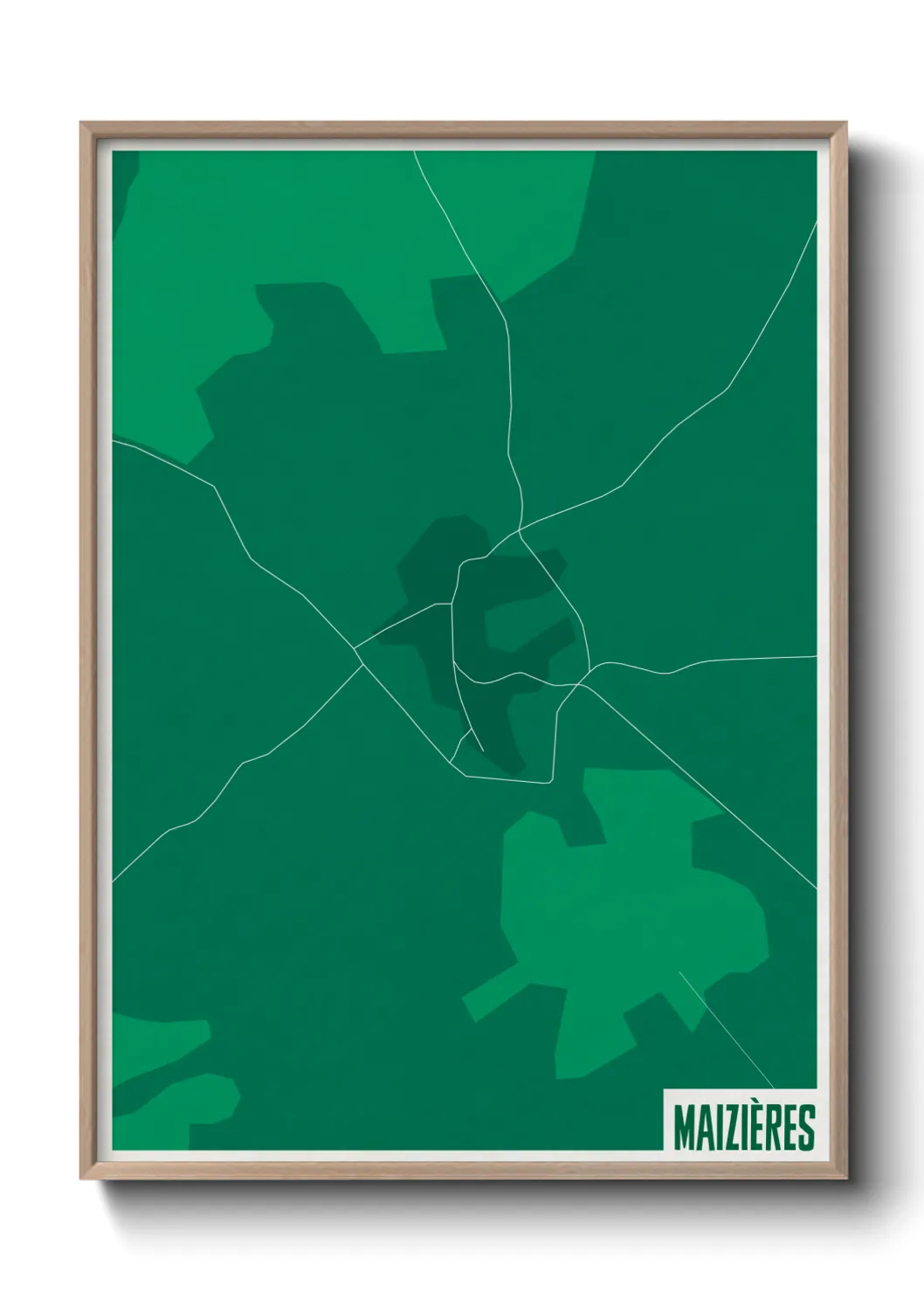 Une affiche de carte sur Maizières