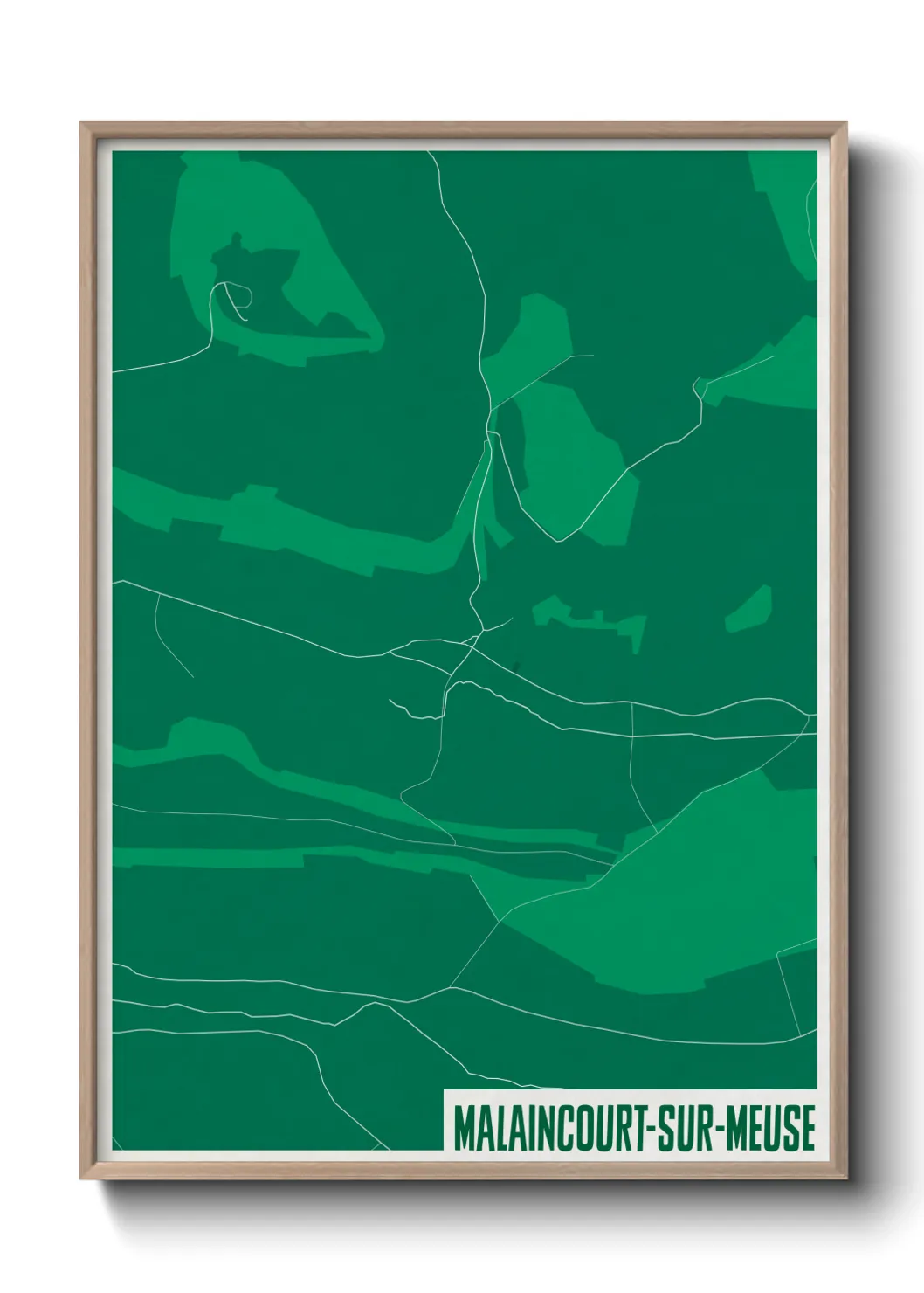 Une affiche de carte sur Malaincourt-sur-Meuse