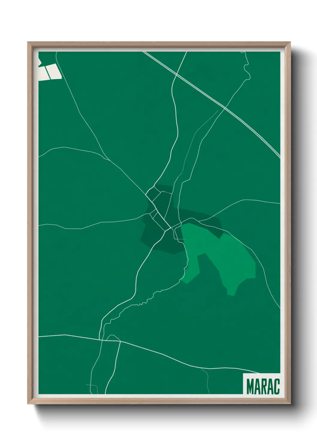 Une affiche de carte sur Marac