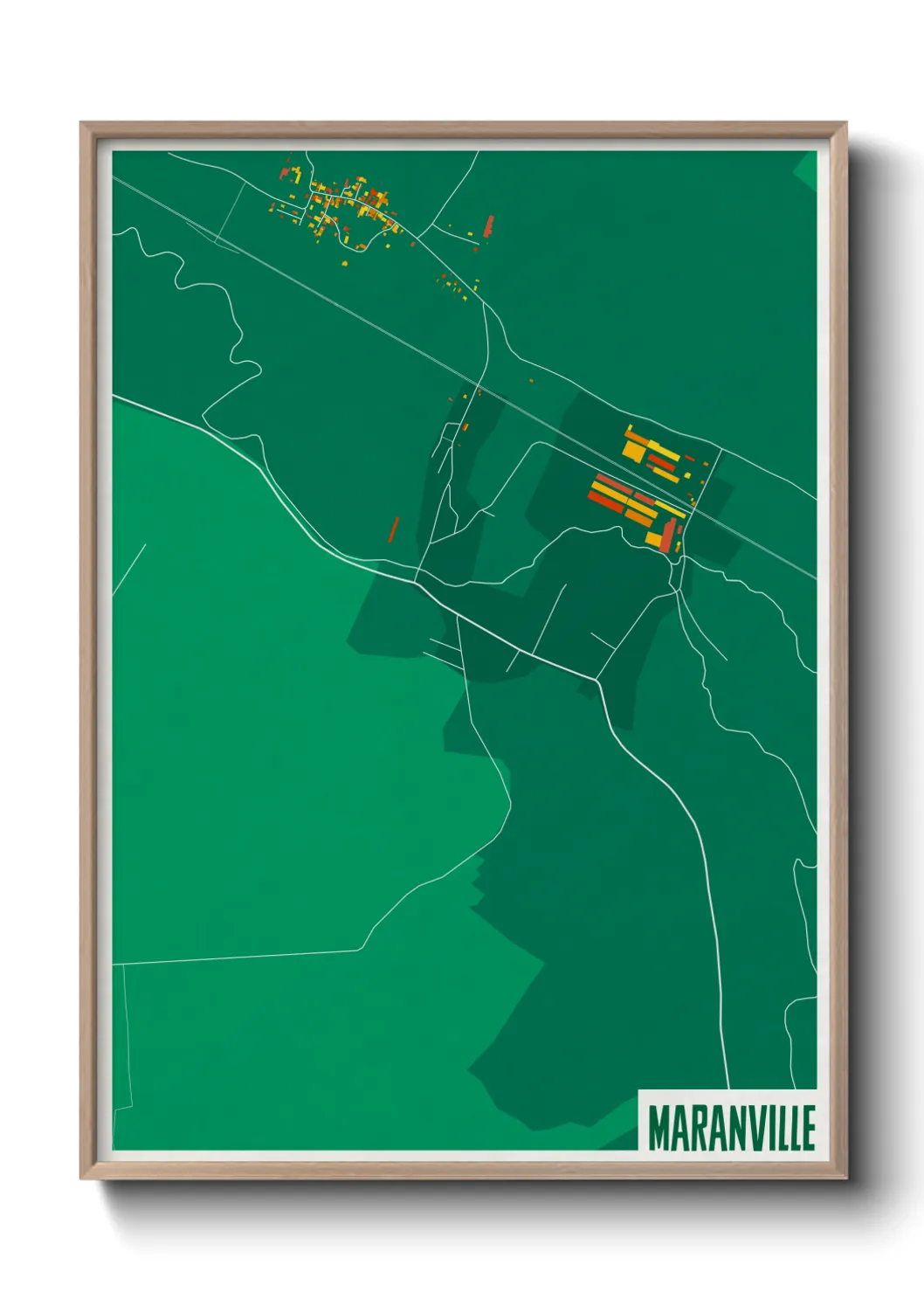 Une affiche de carte sur Maranville