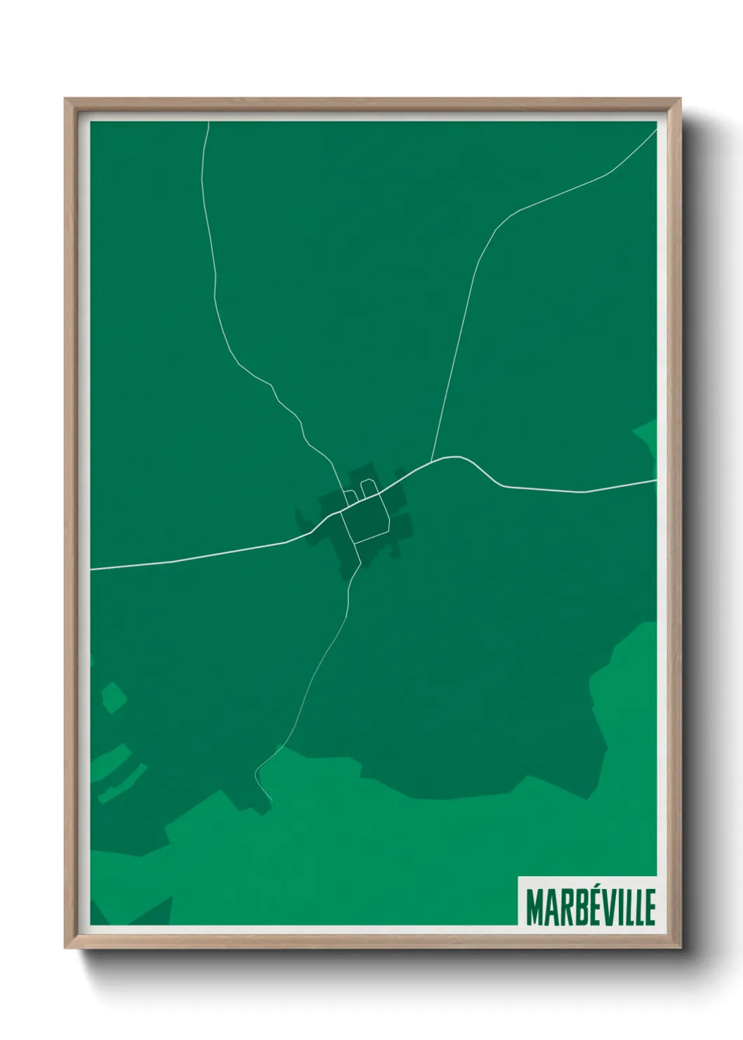 Une affiche de carte sur Marbéville
